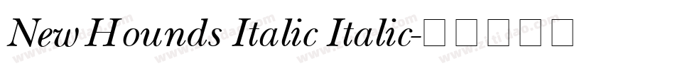 New Hounds Italic Italic字体转换